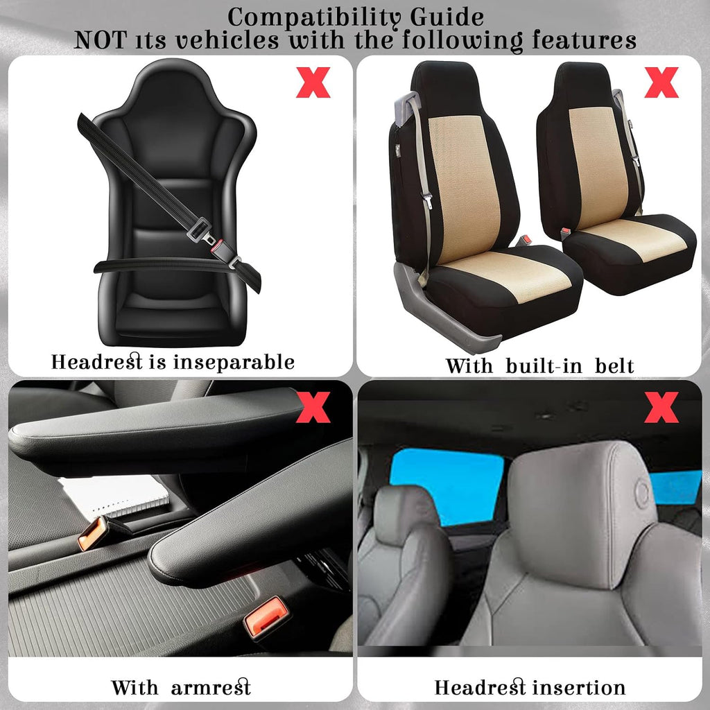 estune 19 pcs car seat covers, full set shown in use