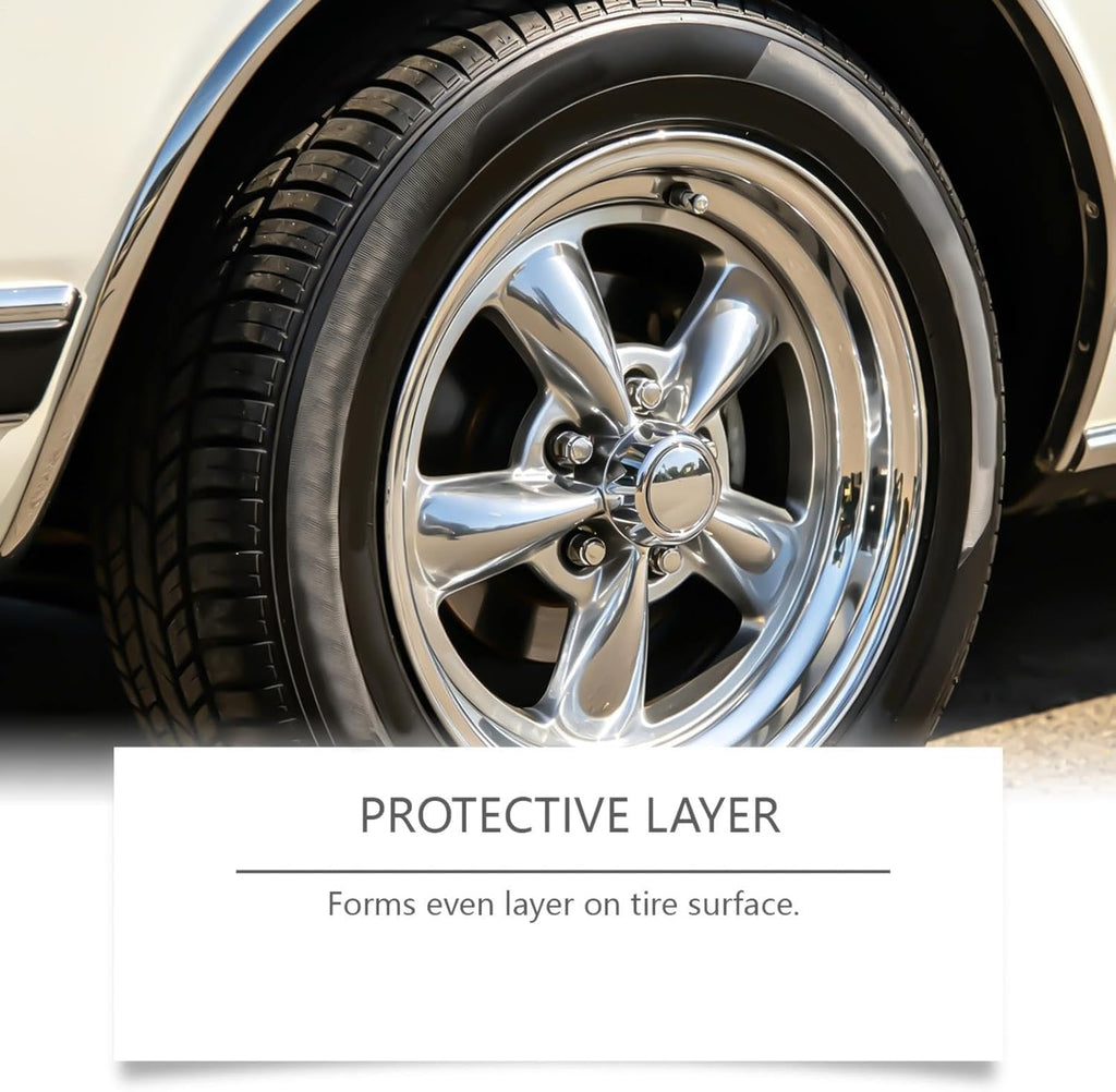 Wheel Pólish Coating – Tire Shine Solution, Rubber Care Fluid, High Gloss Finishing treatmênt | Protective Maintenance Liquid for Vehicle Detailing Exterior