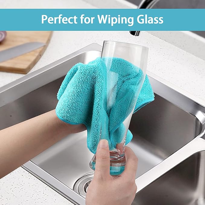 HOMEXCEL Microfiber Cleaning Cloth, 50 Pack Cleaning Rags, Cleaning Towels - Image 5