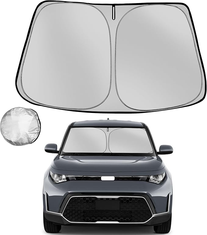 Windshield Sun Shade for 2020-2025 Kia Soul Foldable Sun Sunshade for Car Front by Fonowka