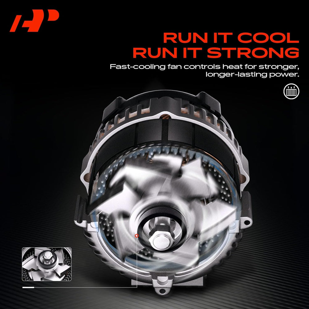 A-Premium Alternator, 12V 80A 7-Groove Pulley CW, Compatible with Honda