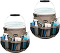 MELOTOUGH Wash Tool Organizer for 5 Gallon Bucket, Cleaning Bucket Organizer Water-Resistant Mesh Pockets for Clean Supplier,Car Wash Supplier,Soap and Towel Holder Ring Included
