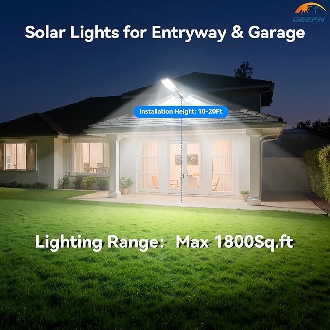 Solar Lights Outdoor for Outside, IP66 Waterproof Street Lights Outdoor - Image 2