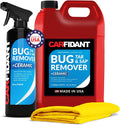 Carfidant Bug Remover for Cars Exterior with Ceramic Coating - Easily and Safely Clean Bug Splatter, Bird Poop - 18oz with Microfiber Towel + Gallon