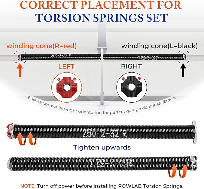 Pair of 2" Garage Door Torsion Springs - Image 3