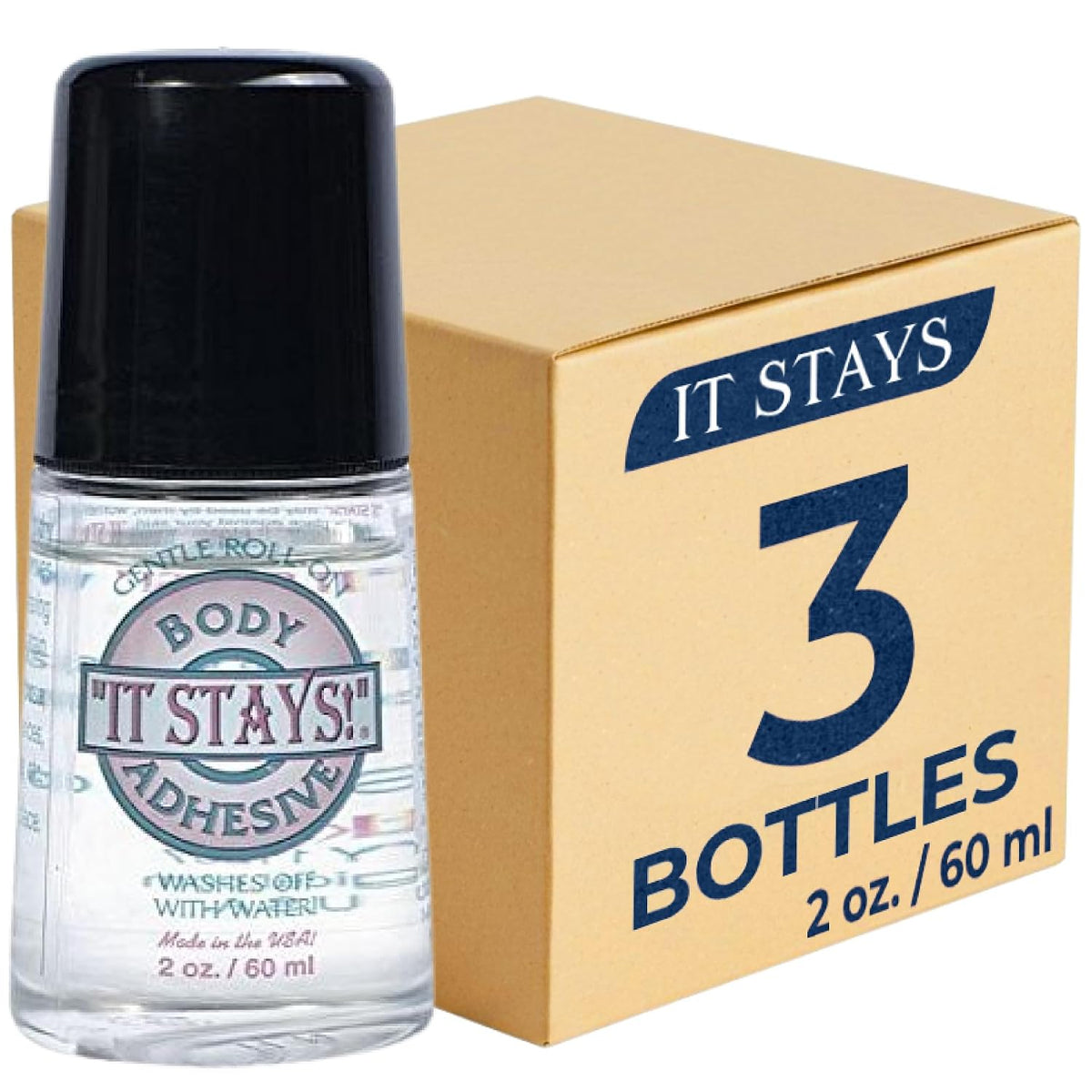 absolute support it stays! roll-on body fixative glue, main product view