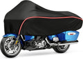 Motorcycle Half Cover Waterproof Windproof Outdoor Dustproof for Touring Models Road King Street Glide Road Glide and More, with Reflective Strip, Black