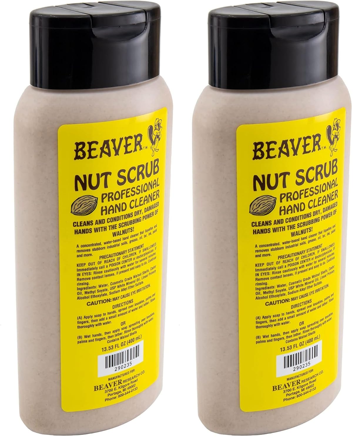 RecPro Beaver Nut Scrub | Professional Hand Cleaner | 4 Pack