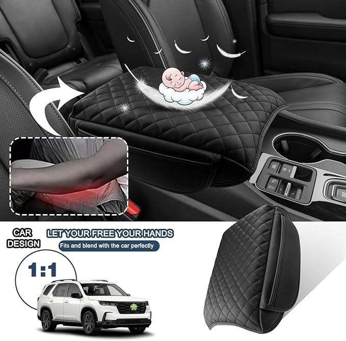 2026 Passport Armrest Cover for Honda Passport 2026 Accessories Thicken Soft & - Image 6