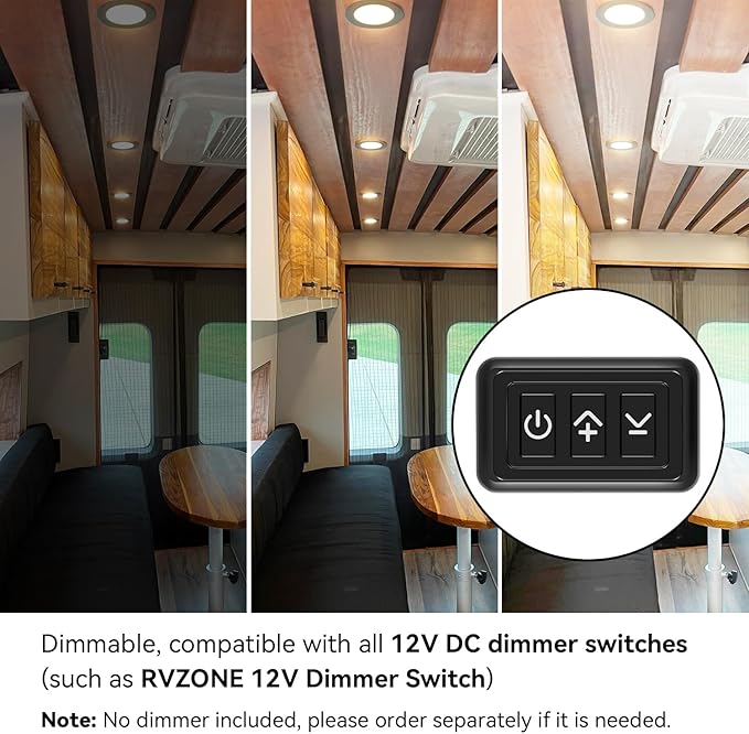 RV Boat Recessed Ceiling Light 6 Pack 12V LED Puck Light - Image 7