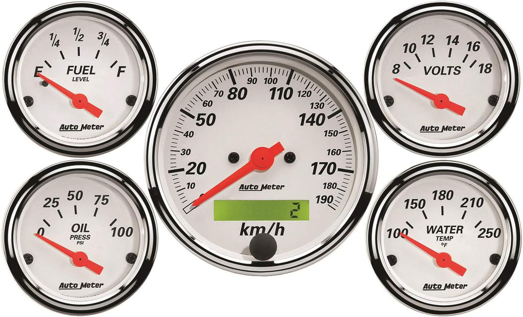 Auto Meter 1302-M Arctic White Street Rod Kit