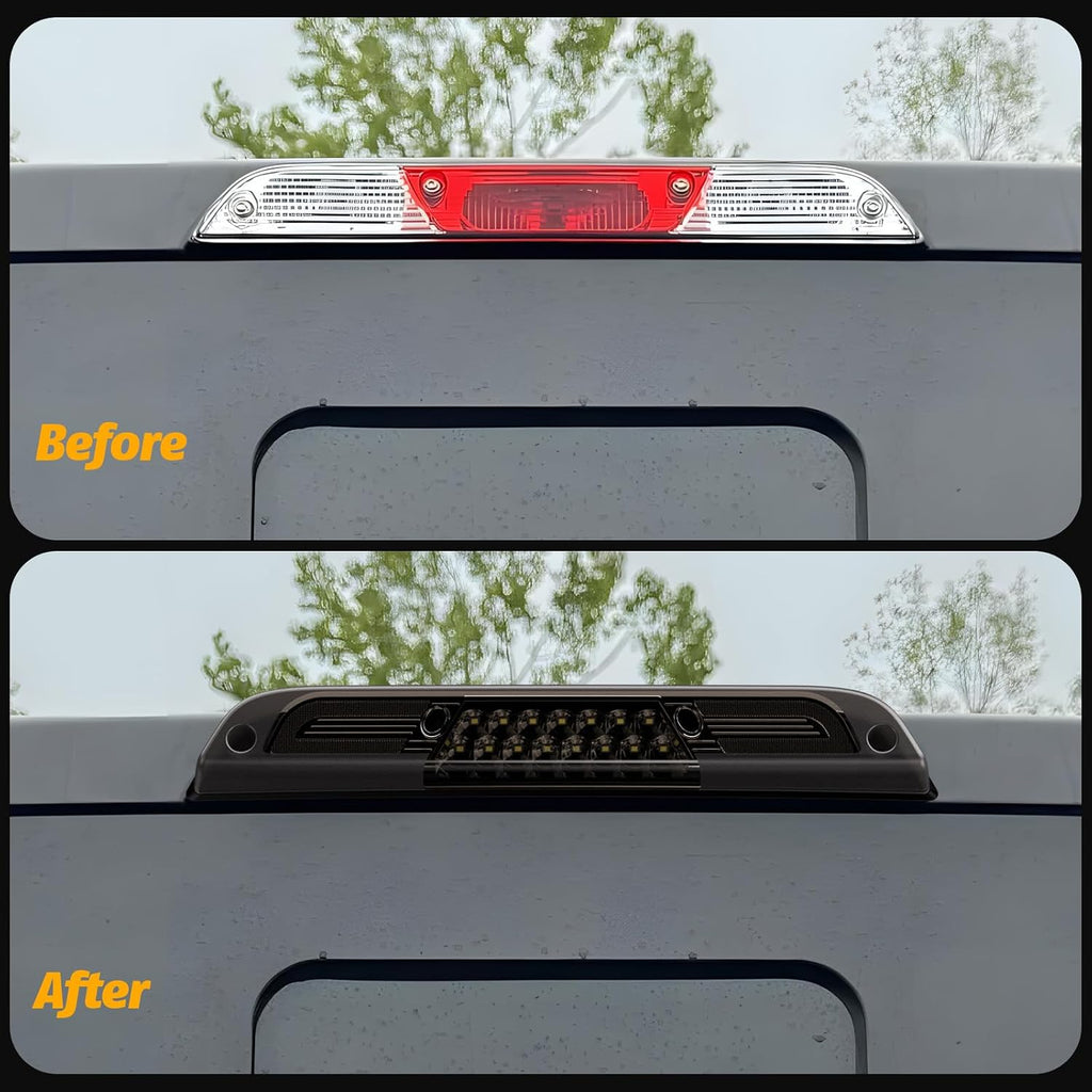 Upgrade High-Performance LED Third Brake Light for 2015-2024 F-150 2017-2024 F-250 F-350 F-450 Super Duty Ranger Maverick High Mount LED Stop Lamp with Smoked Lens
