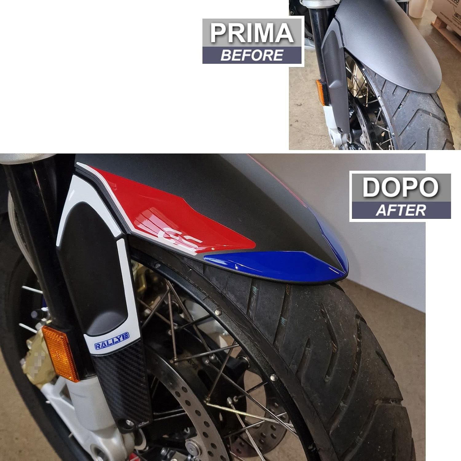Resin Bike Motorcycle 3D Stickers Compatible with Bmw R 1250 GS Adventure Rallye 2021-2024. Fender Side Plates Protections from Impact and Scratches. Resin Stickers - Made in Italy