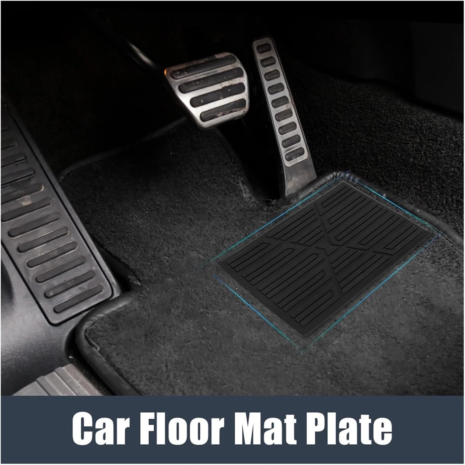 Universal Car Vehicles Trucks Floor Carpet Mat Patch Heel Scuff Plate Foot Rest Pedal Pad