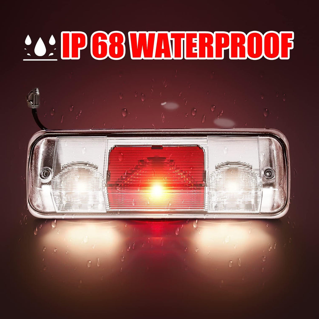 923-237 F150 Third 3rd Brake Light Compatible with 2004-2008 Ford F-150, 2007-2010 Explorer Sport Trac, 2006-2008 Lincoln Mark LT Brake Lamp Center High Mount Stop Trunk Cargo Rear Light