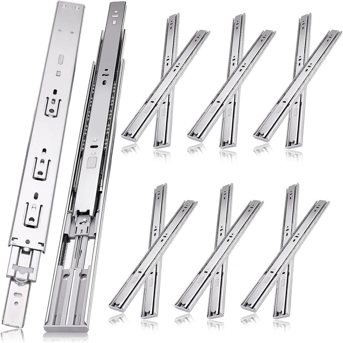 10 inch drawer slides 6 pairs (12pcs) soft, main product view