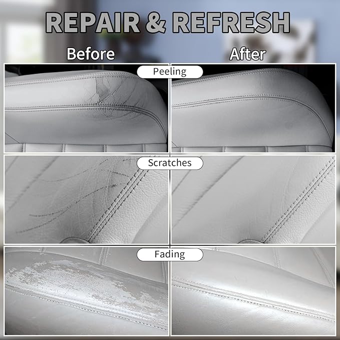Gray Leather Recoloring Balm, Leather Couch Scratch/Stain Remover, Leather - Image 3