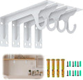 wall mounted closet rod brackets, 11.18 inch, white, main product view