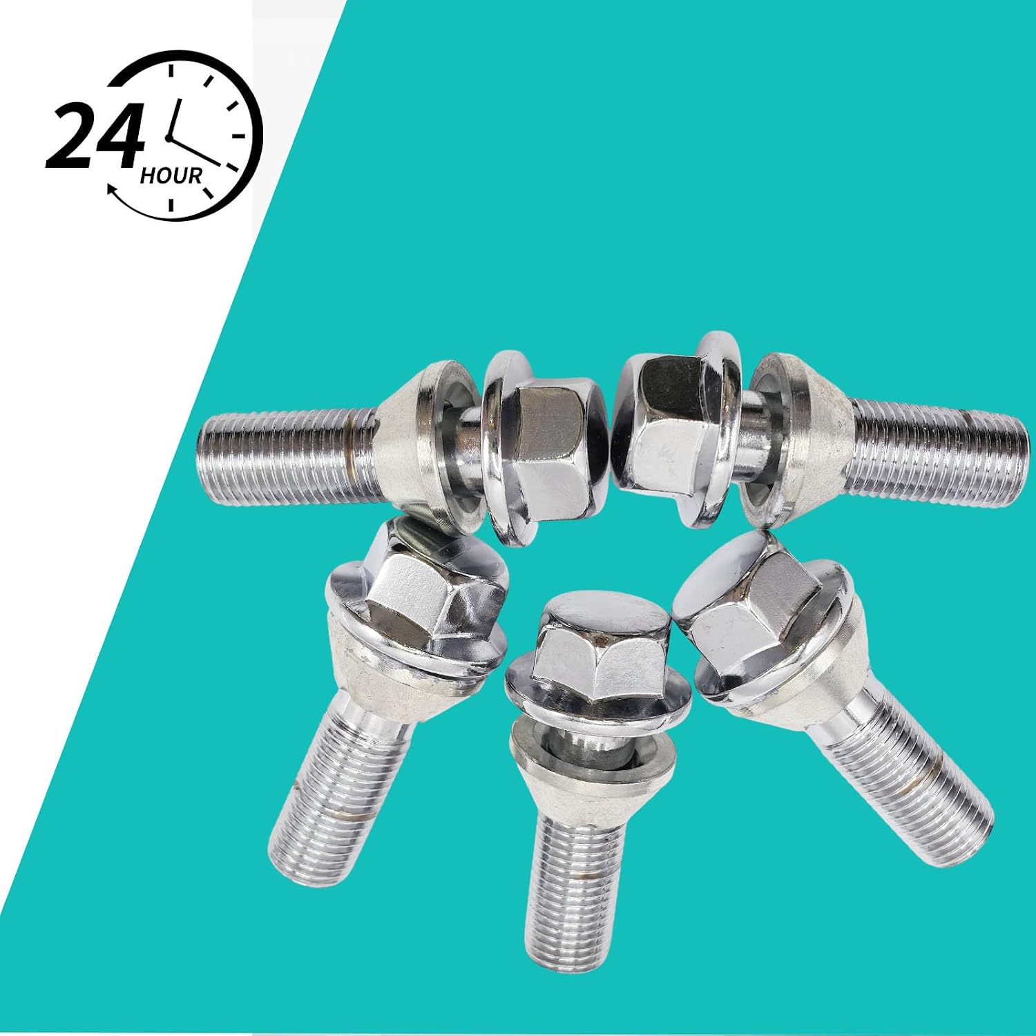 M14x1.5 Wheel Lug Bolts Nuts Hub for Volvo S60 2011-2018 5pcs | 31423735, for Volvo S60 2019-2020 for Volvo S80 2015-2016 for Volvo S90 2017-2020