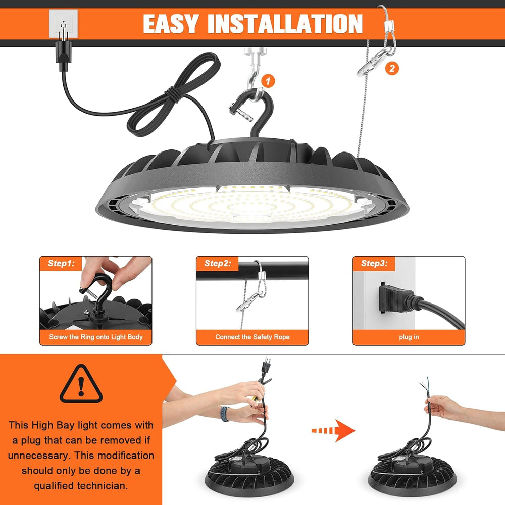 VOLISUN 10 Pack UFO Led High Bay Light 22,500LM, 150W, 5000K Daylight, 100-27...