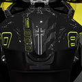 labelbike - 3D Sticker Motorcycle Tank Pad Protection and Decoration in Resin Compatible with Triumph Tiger 800 Sport 2025 - Yellow Color - Sapphire Black