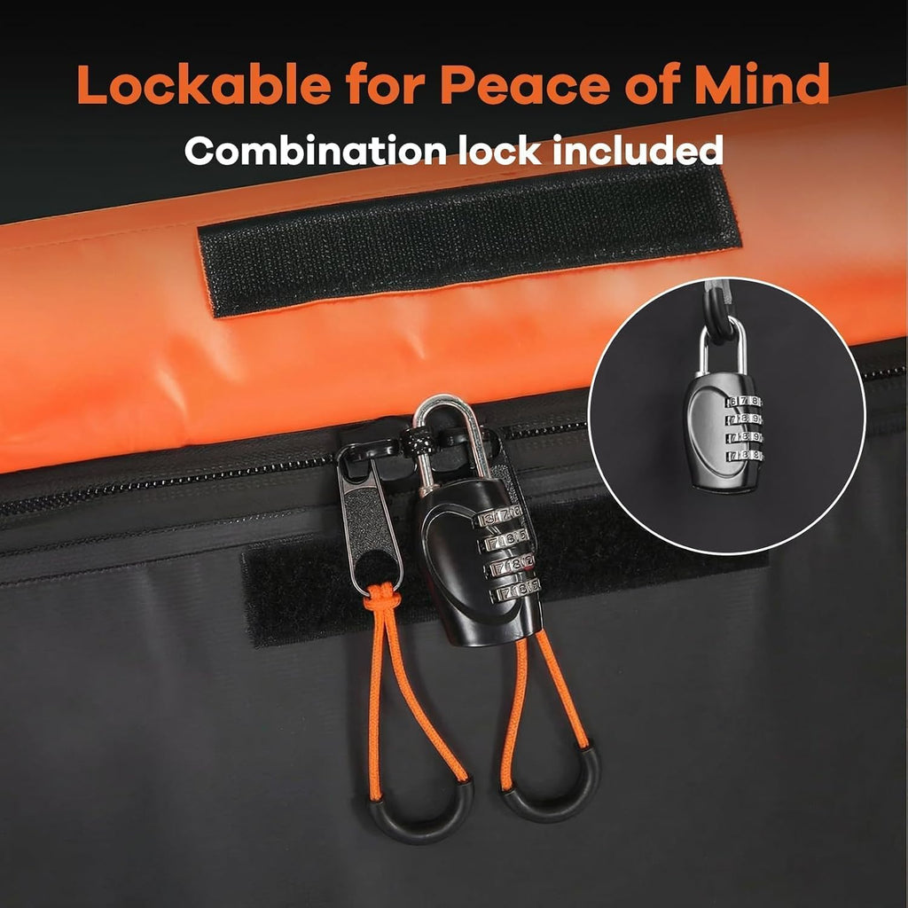 XXL Hitch Cargo Carrier with Waterproof Bag, 70" x 30" x 6" Galvanized Steel Basket and 68" x 28" x 33" Bag, 500 lb Capacity, Raised Shank,Fits 2" Receiver for SUV Truck Van Car
