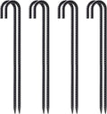 VVOKGO Rebar Stakes 24 Inch J Hook Heavy Duty Ground Anchors, 3/8 Inch Diameter by VVOKGO