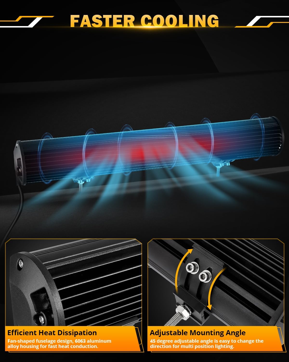 auxbeam led light bar 20 inch 420w 6, package contents