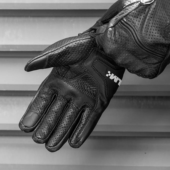 ILM Goatskin Leather Motorcycle Motorbike Powersports Racing Gloves Touchscreen - Image 7