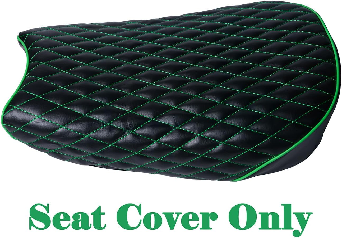 JMCHstore Green Diamond Stitch Retro Seat Cover for Coleman ct200uex Mini Bike 196cc, Hisun ct200u-ex 200cc Trail Bike Cushion Replacement Parts