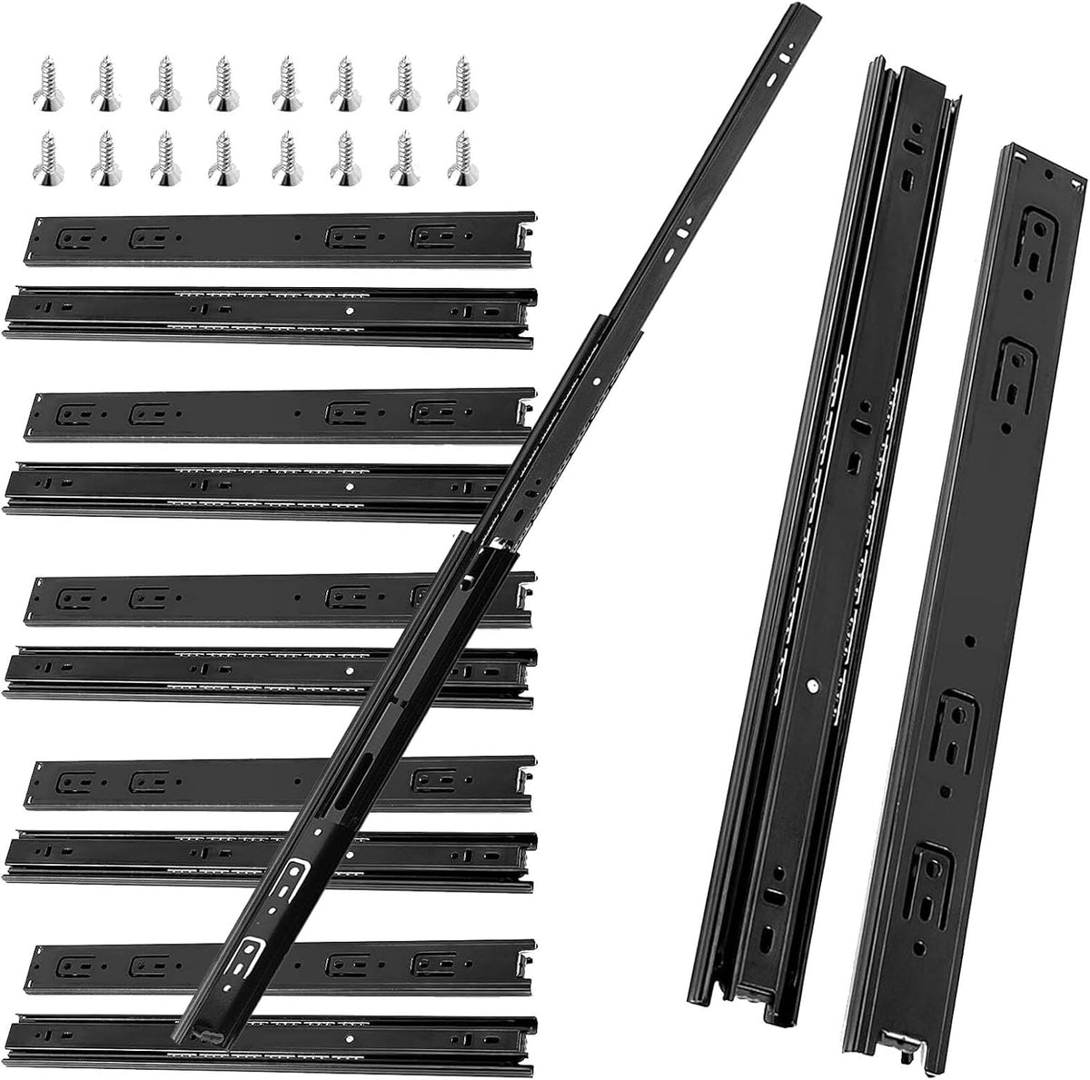 zoenhou 12 pcs 16 inch full extension drawer, main product view