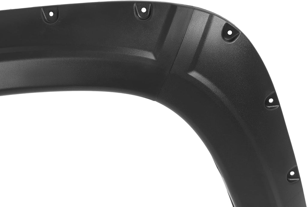 4Pcs Fender Flares Compatible with 2012-2015 Toyota Tacoma | Fleetside 6 FT (72") Long Bed Front & Rear Wheel Arch Covers PP Plastic Textured Black