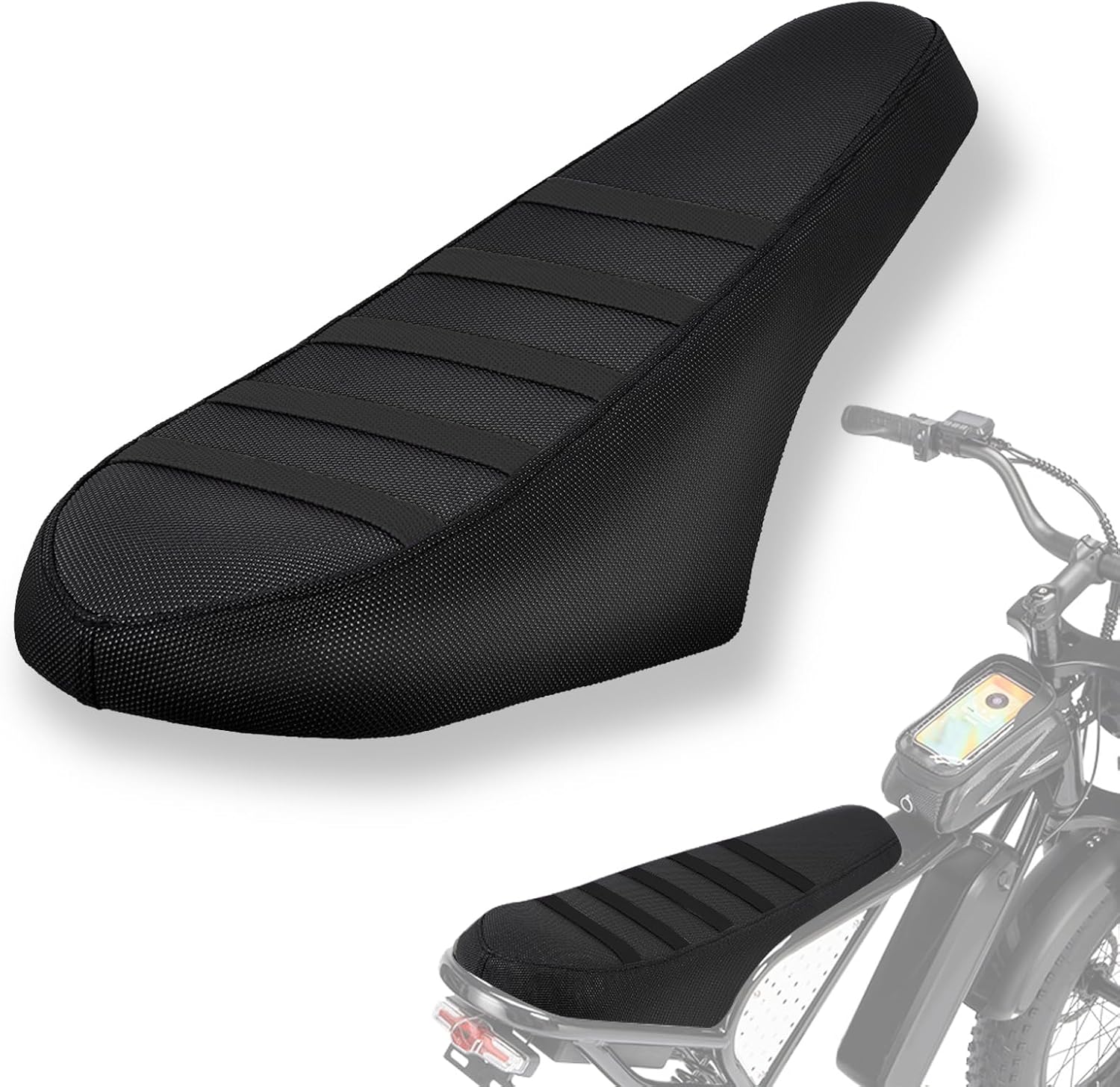 Non-Slip Seat Cover Compatible Fit for Ridstar Q20/Q20 Pro Lite EBike E-Bike, Electric Bike Soft Seat Cover Black