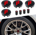 4PCS 63mm=2.5 inch Slash Wheel Center Cap Covers for Dodge Charger Challenger Durango Journey Avenger Hornet Dart R/T SRT Non Fading Hubcaps Rim + Tire Valve Stem Caps Covers Trim (Red)