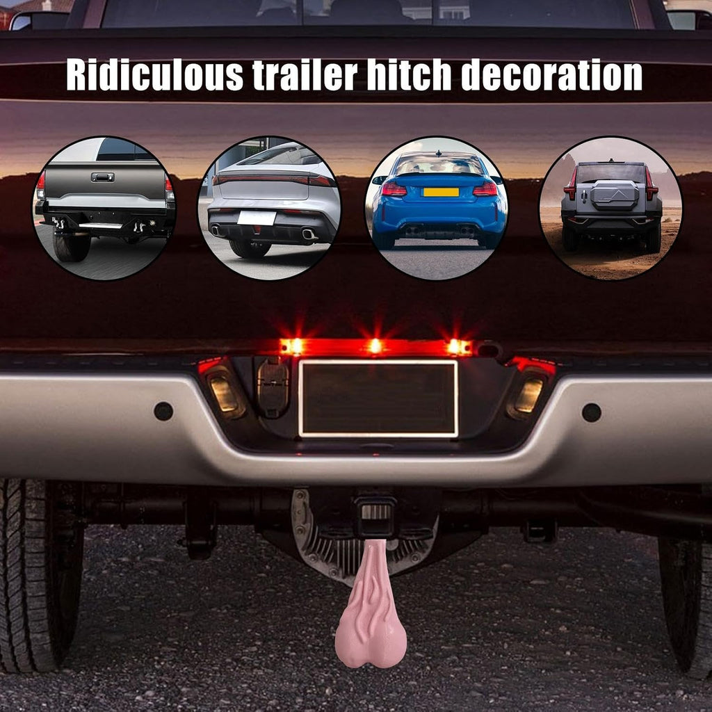 3 Pack Funny Trailer Hitch Cover Balls Nuts, Ridiculous Trailer Hitch Decoration, Trailers Hook Cover, Gag Prank Funny Exterior Vehicle Decoration for Boyfriend Husband Men