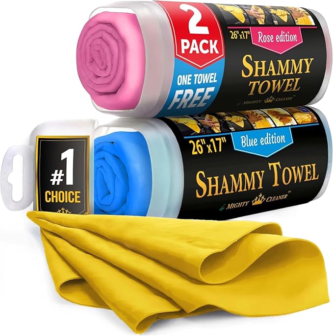 Premium 2pk +1 Free Shammy Cloth by MightyCleaner