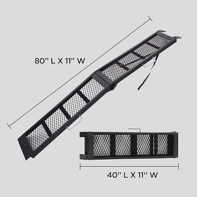 Rockland Heavy Duty Steel Loading Ramp, 800 LBS Capacity, Portable Folding - Image 7
