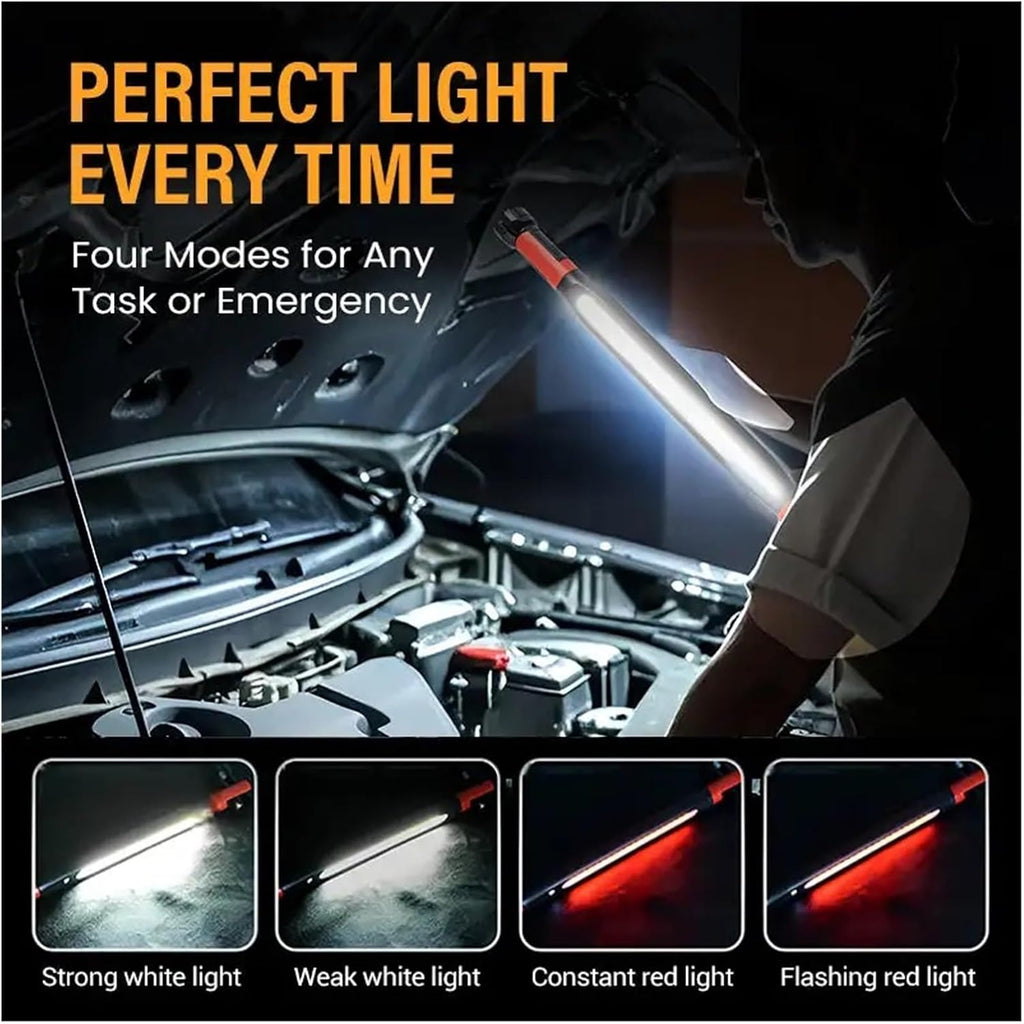 MUSM Magnetic & Rechargeable Work Light 3 Lighting Modes Repair Light Super Bright Magnetic Car Work Lights Free Adjustment
