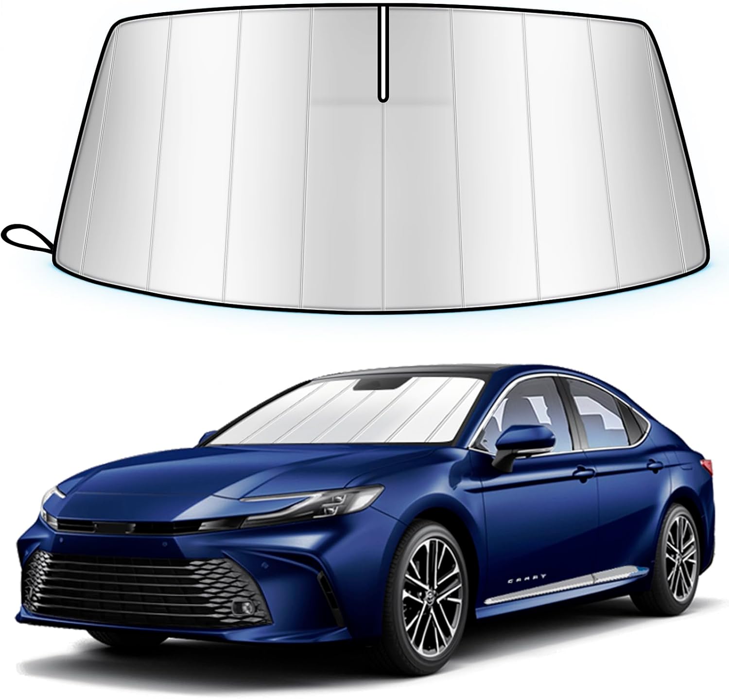Windshield Sun Shade for Toyota Camry 2025-2026, Custom Fit Folding Design Car Front Window Sunshade Sun Visor Shield Accessories for Interior Protector, Blocks UV Rays & Heat