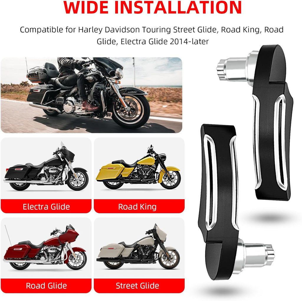 Amazicha Black Saddlebag Lid Lifters Saddle Bag Latch Kit fit for Harley Davidson Touring Street Glide, Road King, Road Glide, Electra Glide, Ultra Limited, FLHR FLHT FLHX FLHTK 2014-2024
