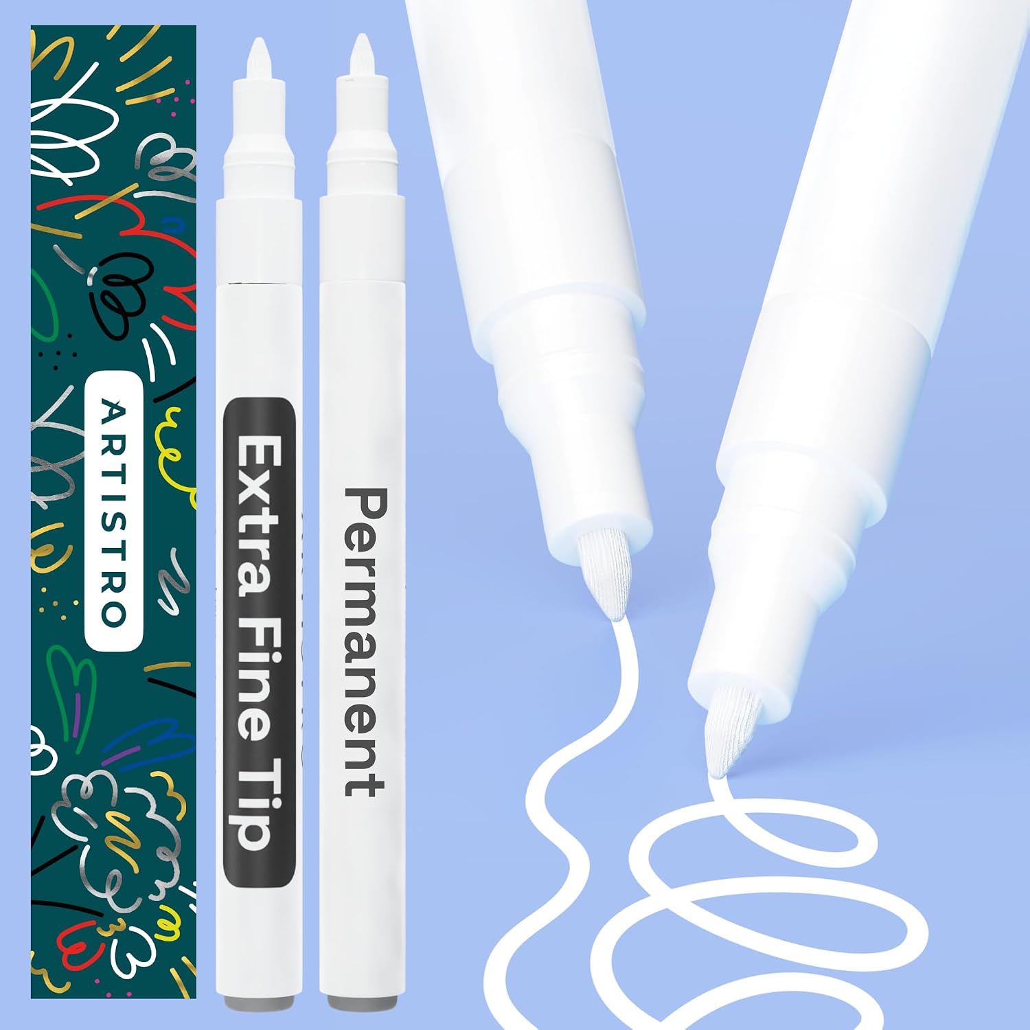 ARTISTRO Oil-Based Tire Paint Pens (White, 2 Pack)