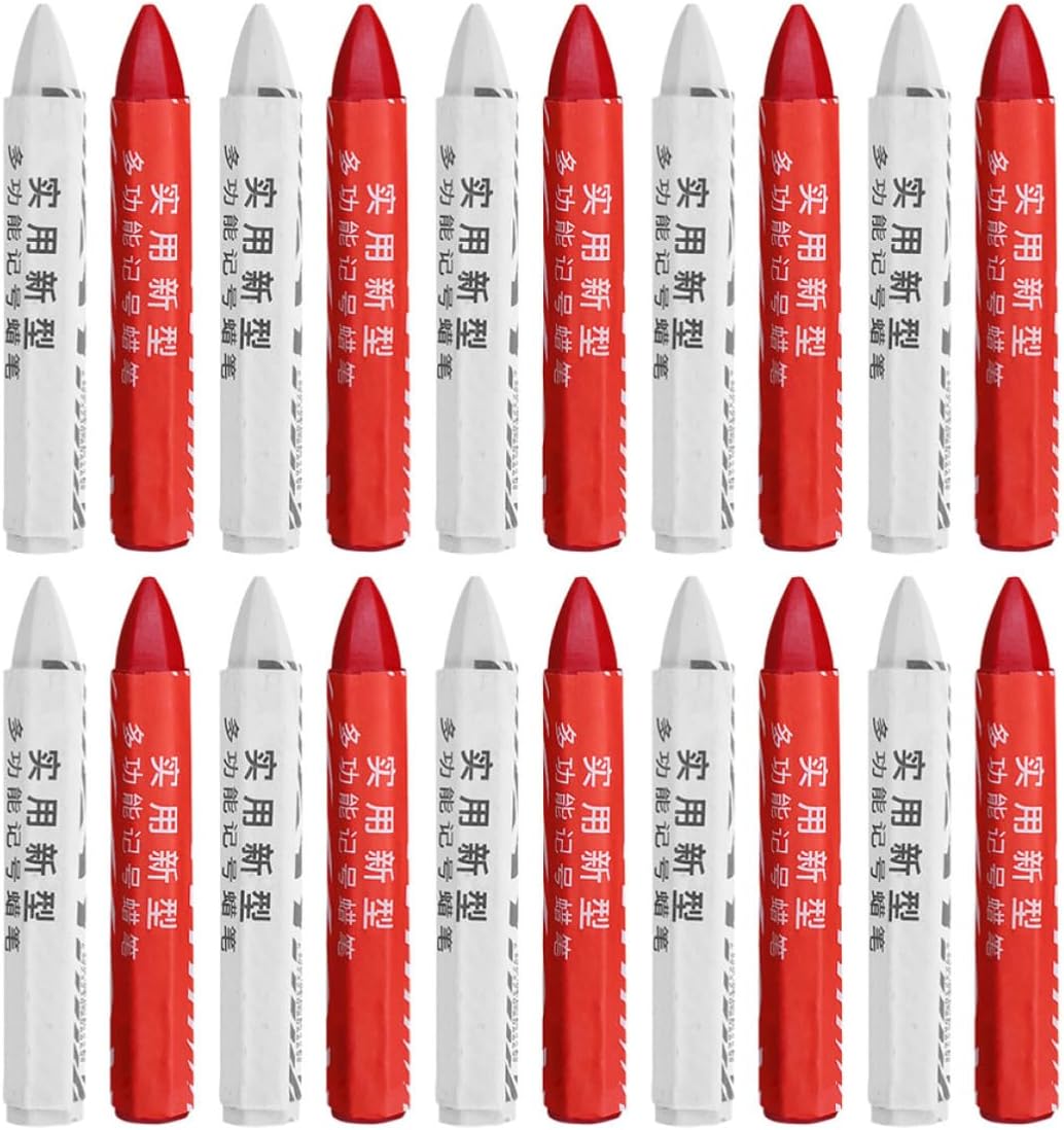 Waterproof Tire Marking Crayons Convenient Marking Tool Wax Marker Pens 20pcs with Sturdy Wax Material for Car and Motorcycle Tires for Vehicle Maintenance and Repair
