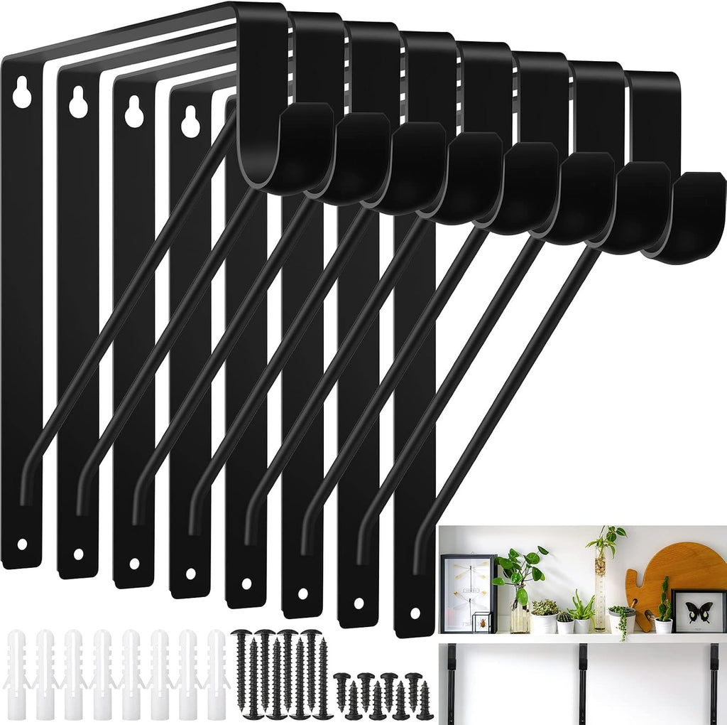 nuogo 8 pcs heavy duty closet rod brackets, main product view