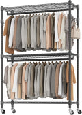 bathwa heavy duty rolling clothes rack with wheels, main product view
