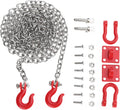 RC Tow Hook Chain, Metal Lightweight Durable, with U Shaped Pull and Buckle Components, for 1/10 Scale RC Crawler Car Hsp