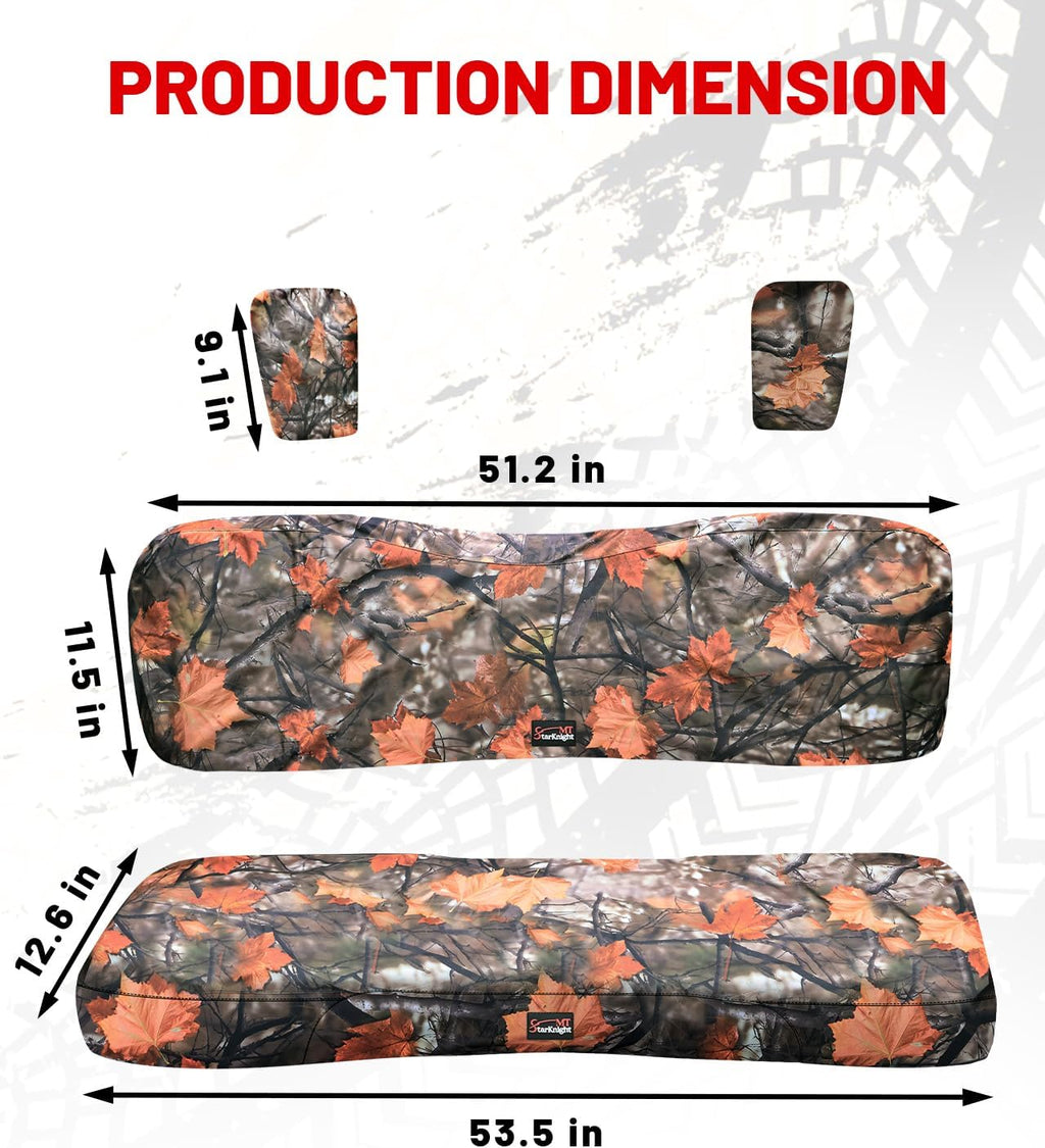 StarknightMT UTV Pioneer Seat Covers Compatible with 2016-2025 Pioneer 1000 1000-5(Front Seat),1000-6(Front and Rear Seat),Water-Repellent Bench Seat Cover Maple Camouflage