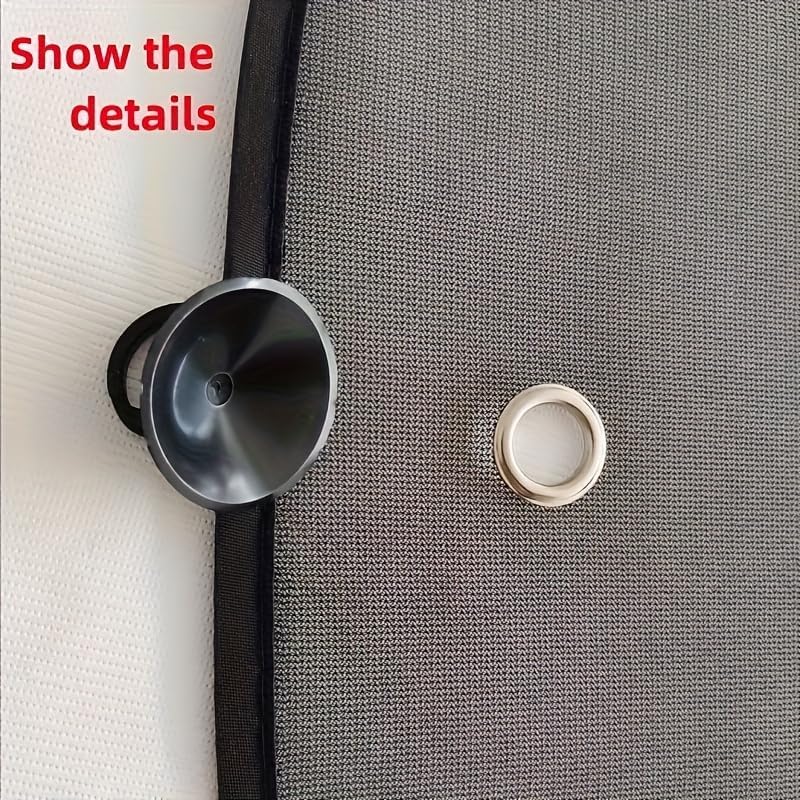 2-Pack Car Side Window Sunshade Curtains, Universal Polyamide Auto Sun Shades with Buckle Fix, Left Side Car Window Cover, 2pcs