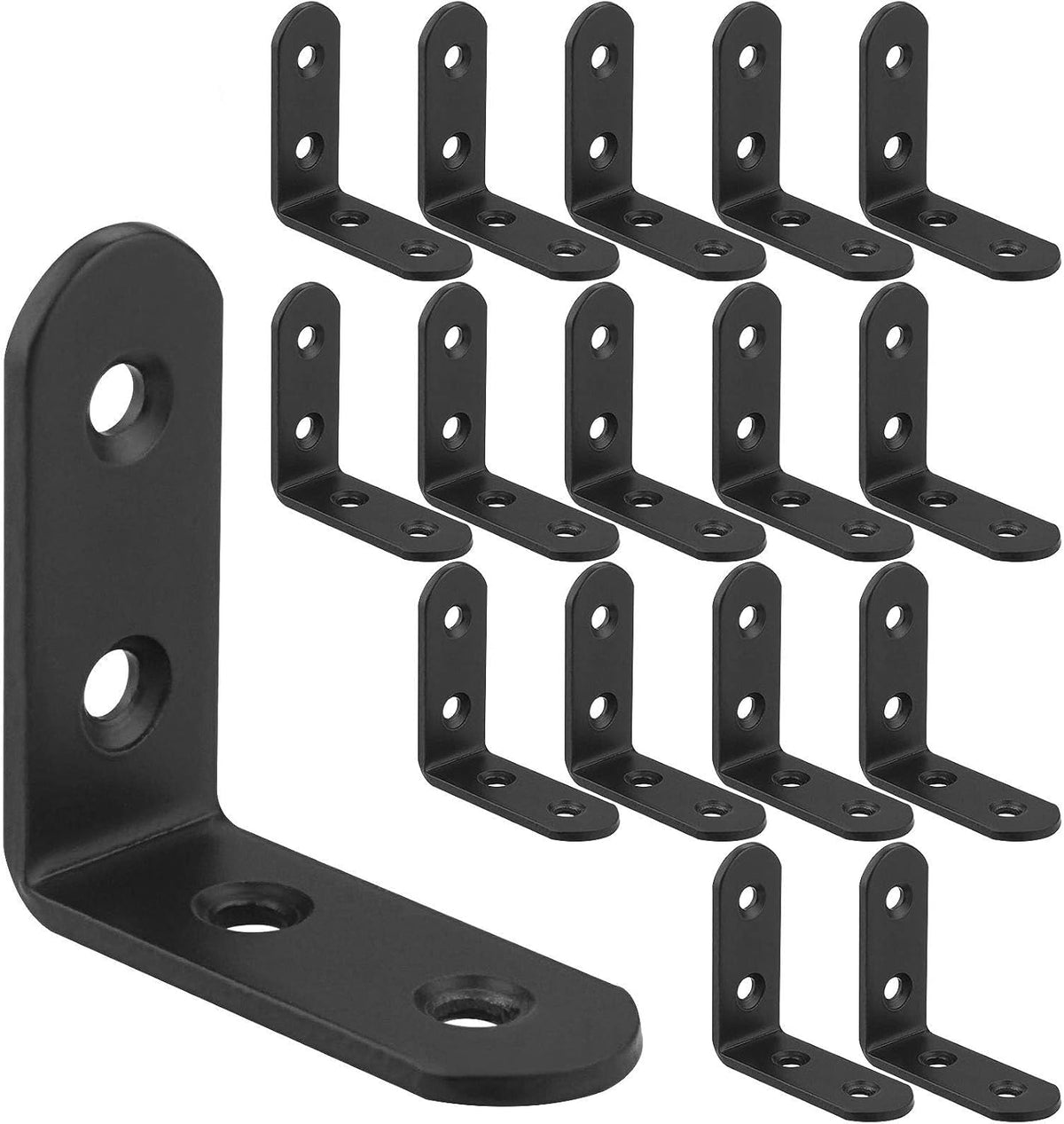 black corner bracket, 2”x2” heavy duty black corner, main product view