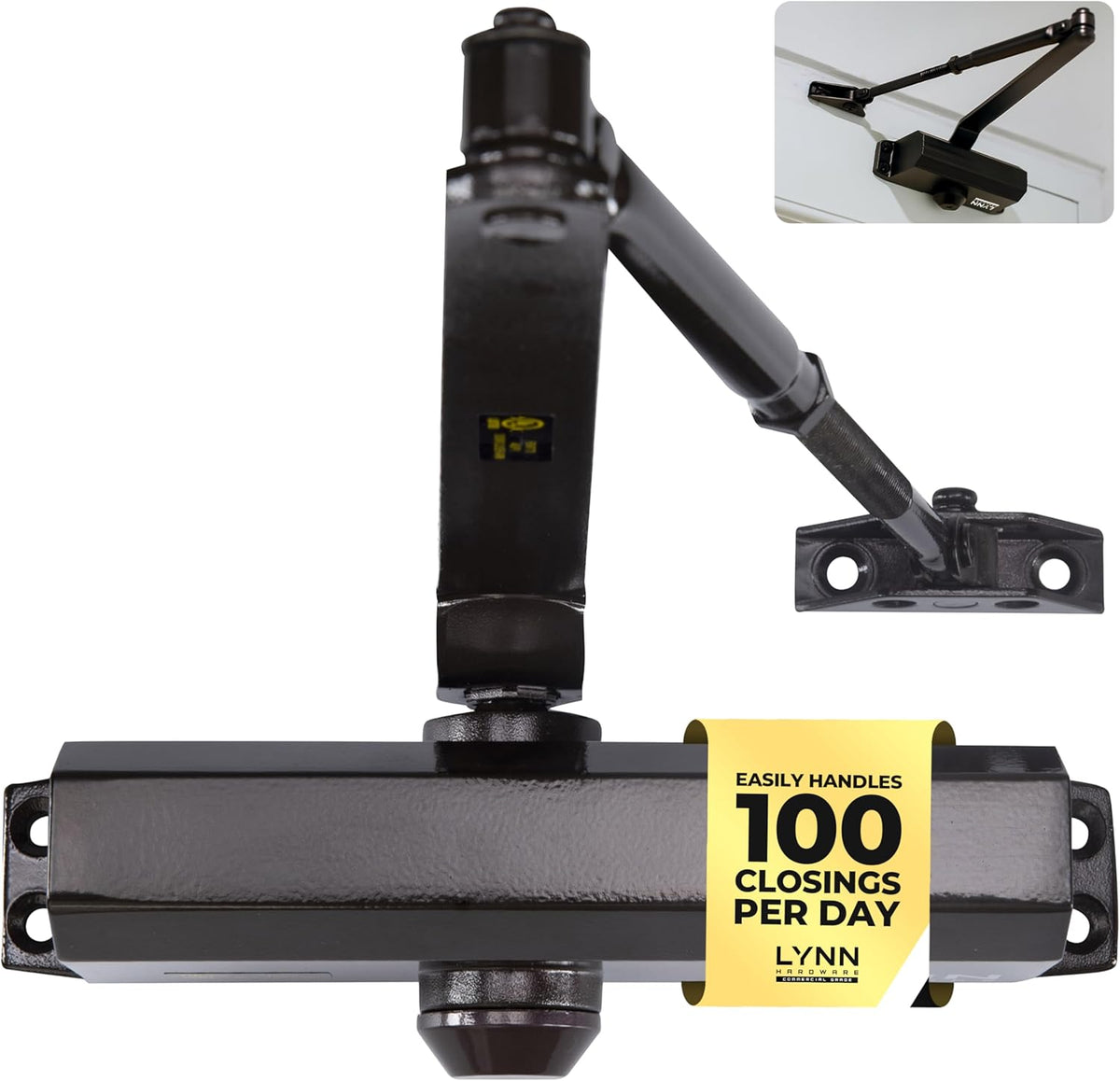 lynn hardware medium duty automatic door closer, main product view