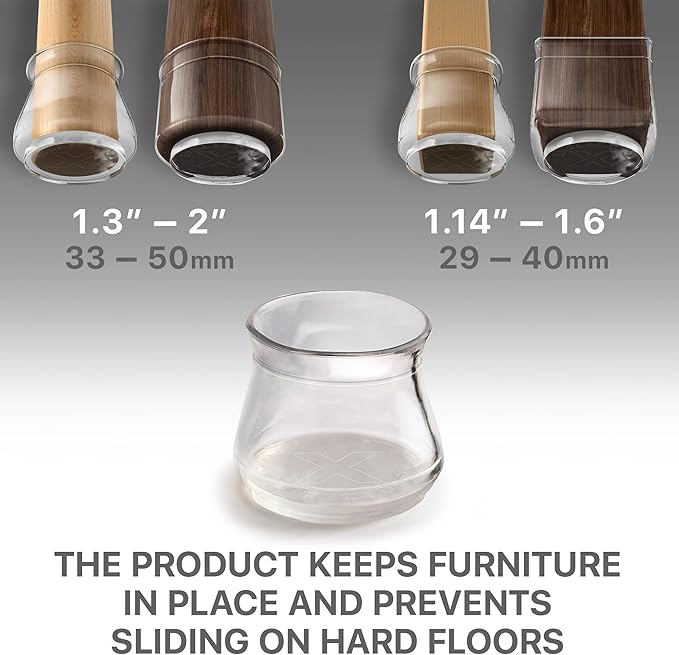 X-Protector Silicone Chair Leg Floor Protectors - Image 3
